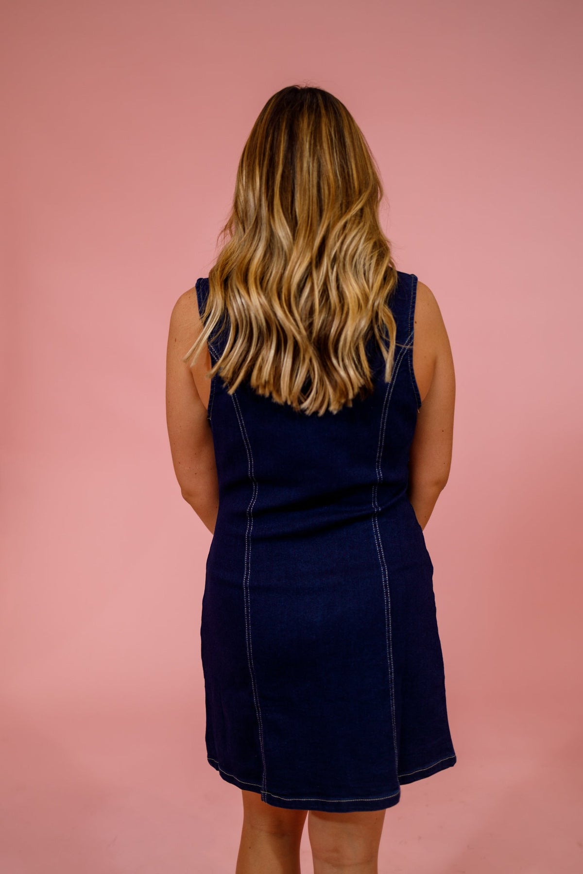 Denim Button Down Dress - image 2