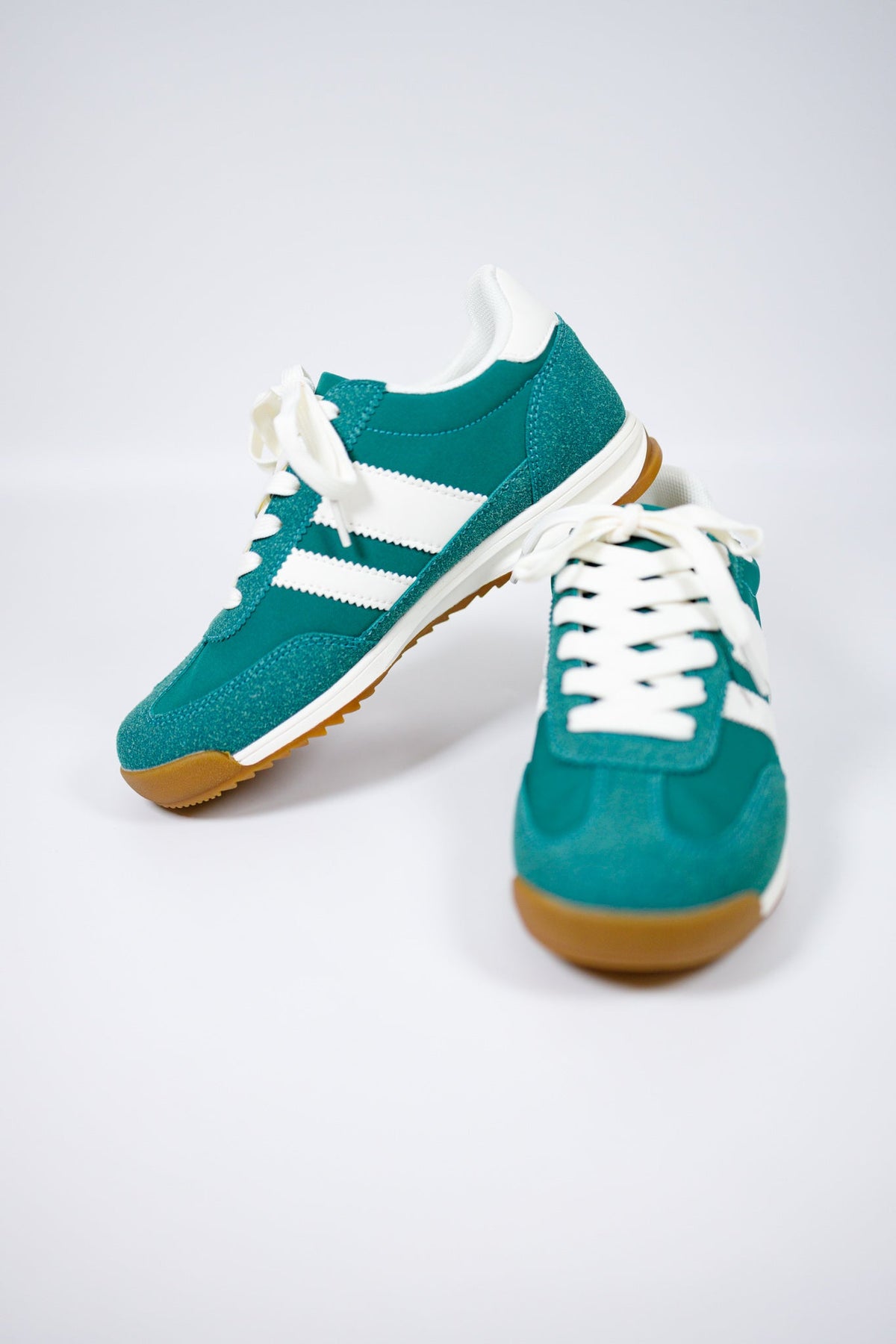 Green Stripe Sneakers - image 1