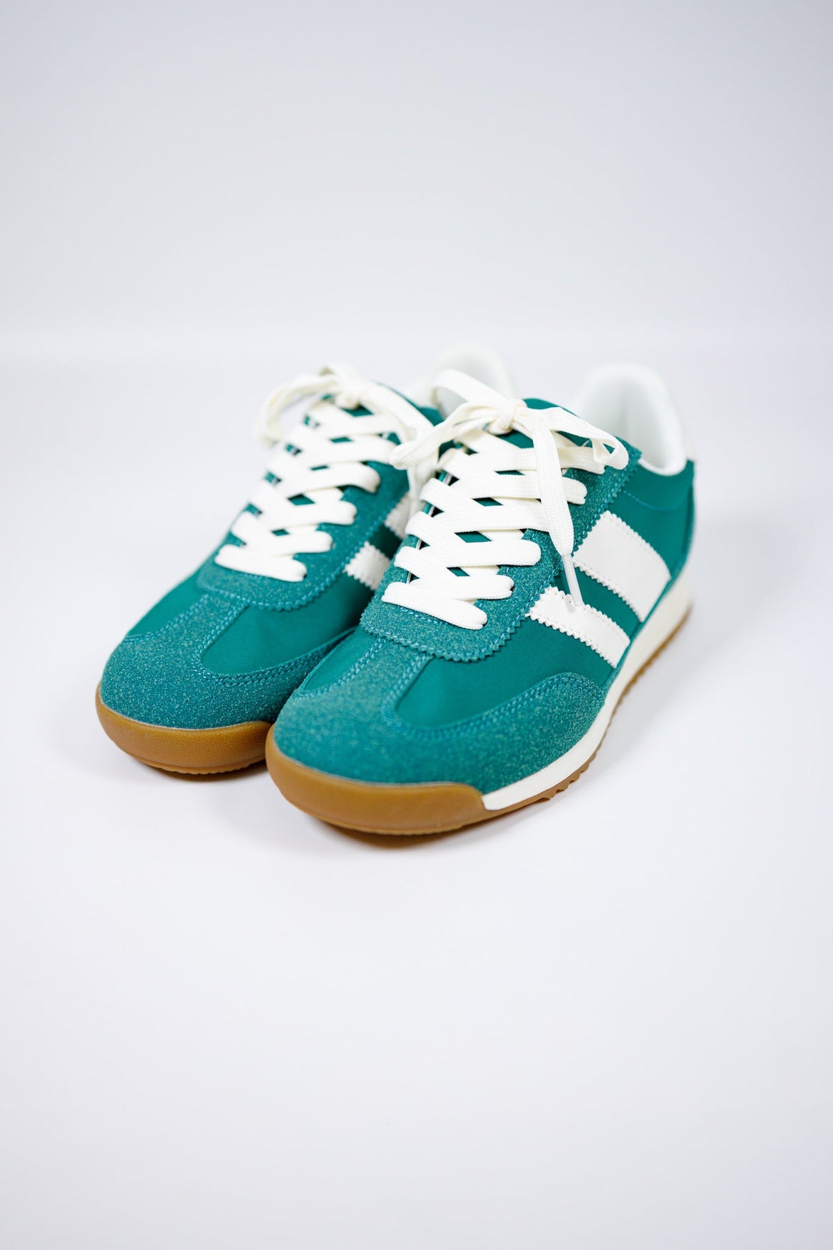 Green Stripe Sneakers - image 2