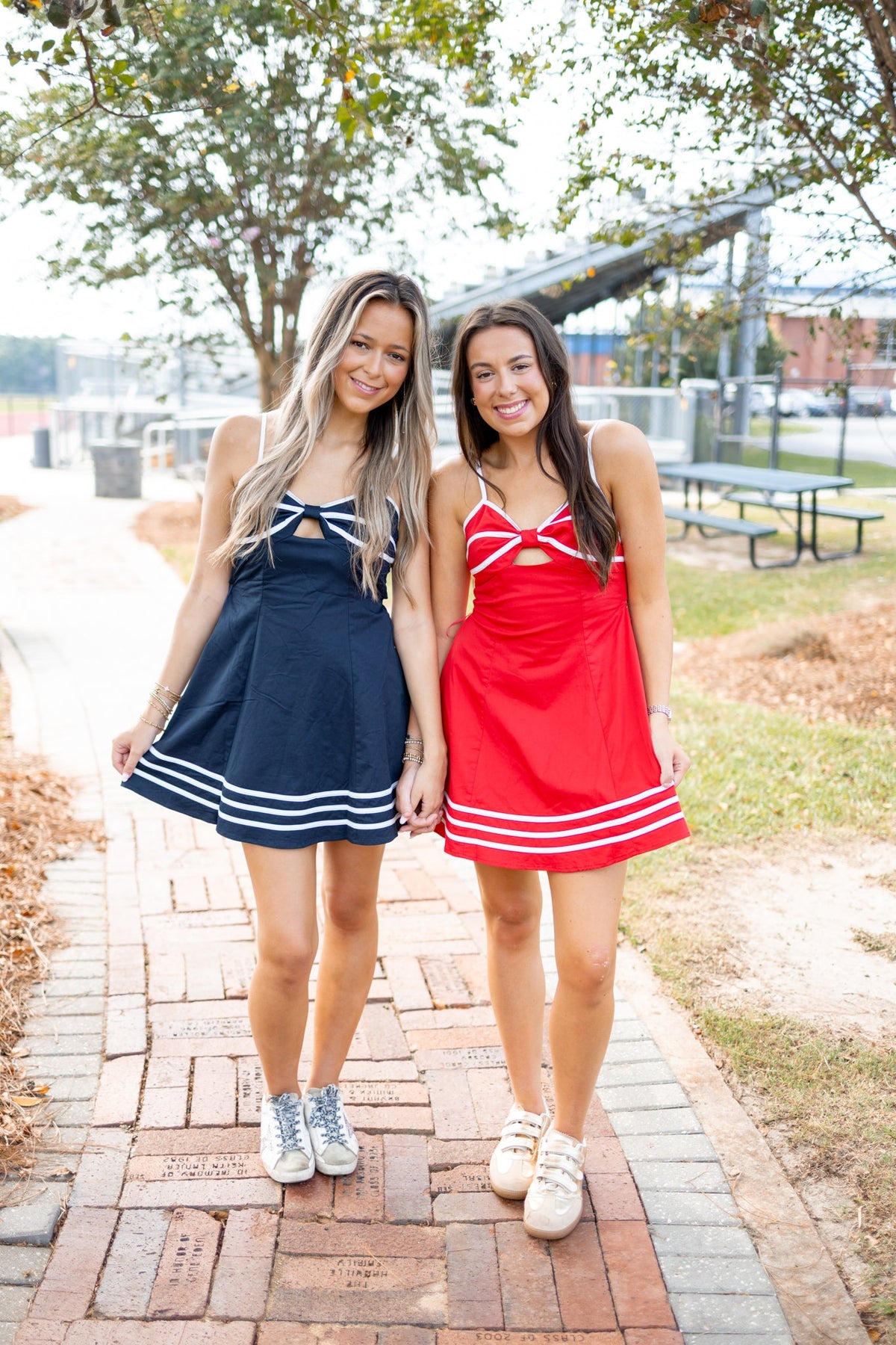 Navy Cutout Back Bow Dress - image 4