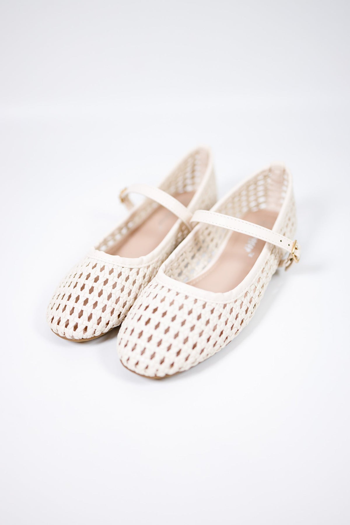Off White Woven Flats - image 2